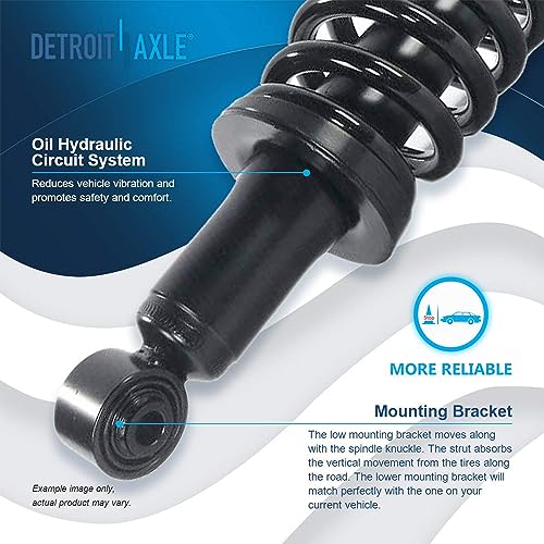 Detroit Axle - 2pc Front Struts for 04-12 Chevy Colorado GMC Canyon, Struts & Spring Assembly 2004 2005 2006 2007 2008 2009 2010 2011 2012 Replacement Suspension Quick Install Ready Struts Shocks - size: 10291-2/Pair