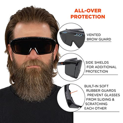 Ergodyne Skullerz OSMIN Safety Glasses, ANSI Z87.1 - color: Smoke Lens