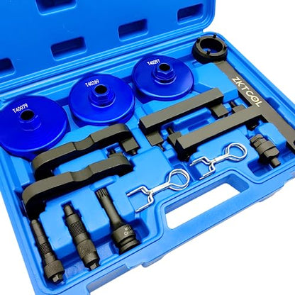 ZKTOOL Engine Camshaft Alignment Locking Timing Tool Kit Compatible with Audi VW 2.0, 2.4, 2.8, 3.0T, 3.2, 4.2, 5.2 Engine A4 A6 A6L A8 Q5 Q7 R8 Porsche 3.0T Engine, T40133, T40070, T10355, T40058 - size: Timing Tool Set