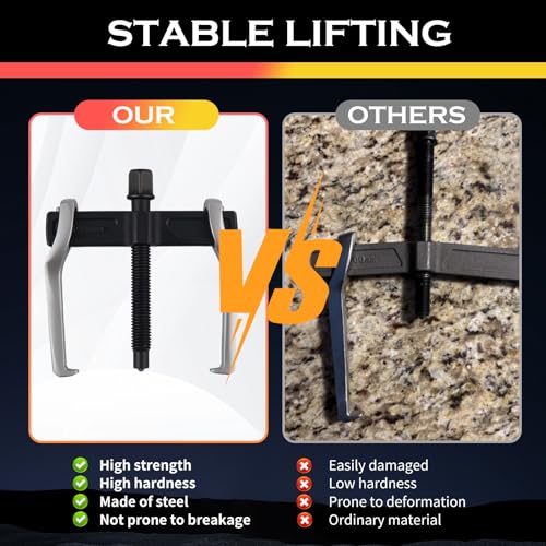 4" 2 Jaw Car Bearing Puller with Adjustable Design,Non-Slip Car Gear Puller Inside and Outside 2 Ways to Use for Detaching Cars Bearings,Sturdy Cars 2 Jaw Pullers