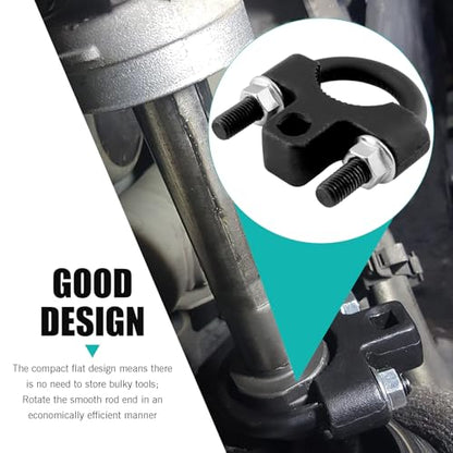 leechioInner Tie Rod Removal Tool, Structure Detachable Steering Wheel Rudder Bar Inner Tie Rod U-Wrench, Multifunctional Inner Pull Rod Tool, Universal for Most Cars Trucks (Black)