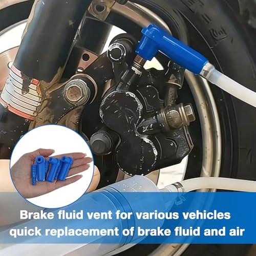 10 Sets Brake Bleeder Kit Connector, One Way Check Valve Hose Adapters for Brake Fluid Air Change Vacuum Bleeding Bottle Joint Fit Car SUV Truck Hydraulic Systems (Blue)
