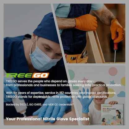 TREEGO 10 Mil Heavy Duty Black Nitrile Mechanic Gloves, 50 Count XL | Diamond Grip, Latex & Powder Free for Heavy Equipment Service, Truck Repair & Industrial Maintenance - color: Black 50, size: X-Large