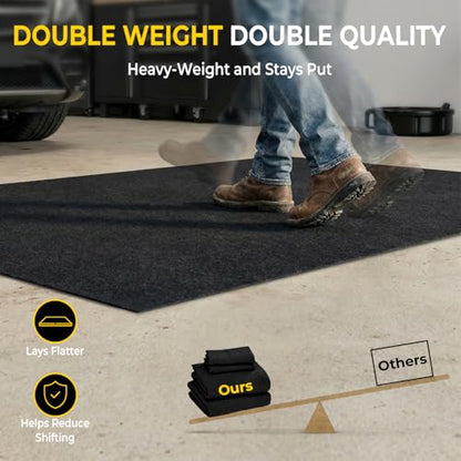 GOLENER Oil Spill Mat - Garage Floor Mat, Absorbent Oil Pad, Premium Maintenance Mat, Waterproof, Contain Liquid, Protect Garage Surface from Spill & Stain, Reusable, Washable, Durable, Black, 29”x36” - size: 2'5" x 3' (Rectangular)