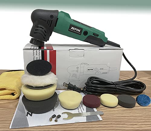 ZOTA Mini Polisher, 2-inch/ 3inch Car Buffer Polisher with 8mm Random Orbital,Car Polishers and Buffers for Car Detailing,Variable Speed Small Buffer Polisher. - color: Green
