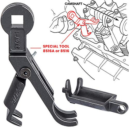 E-cowlboy Rocker Arm Remover Installer & Valve Spring Compressor Tool for Chrysler, Dodge, Jeep 3.7L & 4.7L Engines 3747-123 10102 8426 8387 8516A