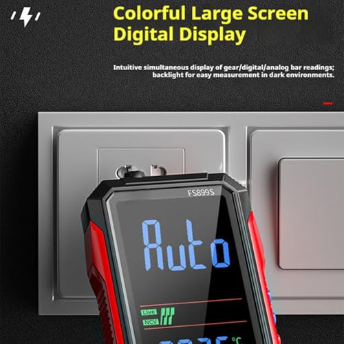 USB Rechargeable Digital Multimeter, 2026 Upgraded Fs899l Multimeter, Automatic Digital Display Multimeter Tester for Home and Industrial Electrical Issues, Multimeter Tester (FS899L)