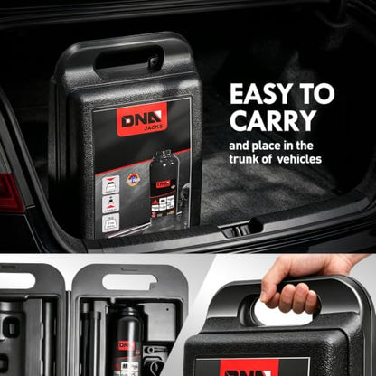 DNA Motoring 3 tons / 6000 lbs Lifting Automotive Welded Hydraulic Bottle Jack for Car SUV Pickup Truck, Auto Repair, with Manual Handle & Carrying Storage Case, Black - color: black, style: 3 ton