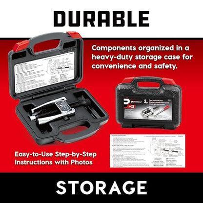 Powerbuilt Power Steering Pulley Remover Tool Set, Jaws Lock for Easy Removal, Storage Case - 648644 - style: 3 Piece