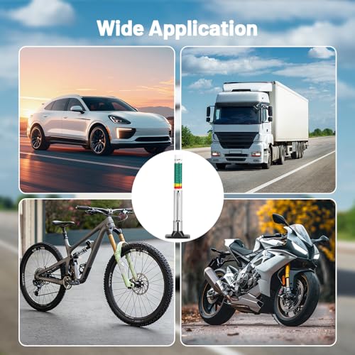 Tire Tread Depth Gauge,Tire Tread Gauge Color Coded, Tread Depth Gauge Color Coded Tire Depth Gauge Tool Tire Tread Accurate Measurement Tools (Yellow-4PCS) - color: Yellow-4PCS