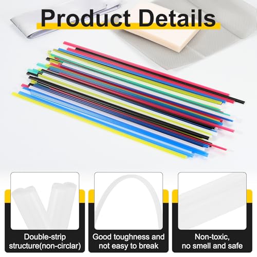 HARFINGTON 2set(10pcs) Plastic Welding Rods 10inch PP Welding Strips Welder Rods for Car Bumper Kayak Daily Repair Plastic Welder Car Bumpers, White - color: White, size: 10inch
