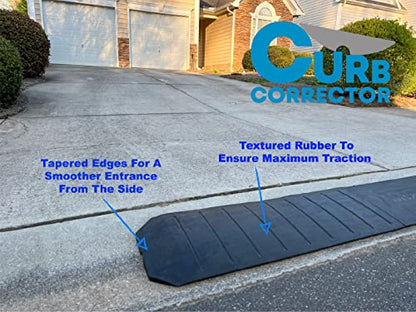 – Driveway Curb Ramps – Low Profile Car Ramps – 3 Piece Expandable Set – Made from Heavy Duty Recycled Rubber – Eliminate Scraping and Damage On Your Car Truck RV - color: Black