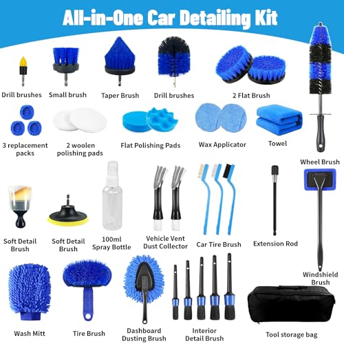 Car Detailing Kit,36pcs Car Detailing Brush Set,Car Cleaning Kit with Professional Car Detailing Brush Set,Auto Detailing Brush Set,Car Wash Kit,Car Detailing Kit Interior Exterior Wheels Cleaner