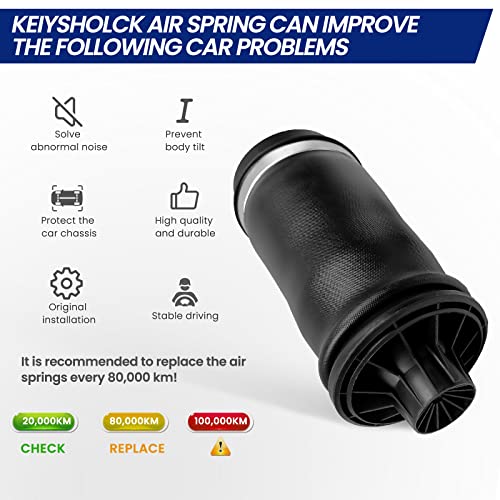 2Pcs Rear Air Spring Suspension Compatible with 2007-2019 Benz W164 X164 GL320 GL350 GL450 GLE350 GLE450 AMG GLS450 ML320 ML350 ML450 1643201025 1643200725 1663200325