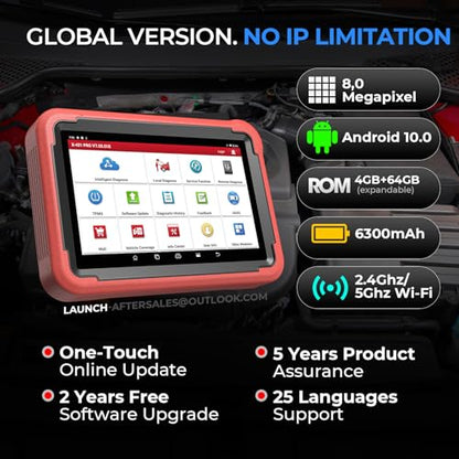 Launch X431 PROS V 5.0 2026 Bidirectional Scan Tool with Blueto0th Coding | 2 Years F-Ree Updates, ECU Code, 38+ Reset, CANFD, FCA AutoAuth, Launch Scanner with Wireless Connector for All Cars