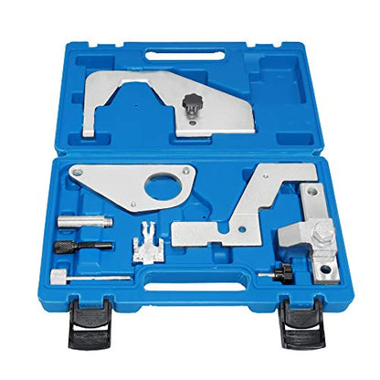 Engine Camshaft Timing Locking Tool Kit Compatible with Ford Mondeo Focus 2.0 SCTi Ecoboost Ti-VCT - color: Silver