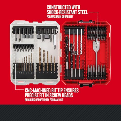 CRAFTSMAN Drill Bit Set 60 Pieces, Impact Driver and Screwdriver Bit Set , Includes Nut Drivers (CMAF1260) - size: 10.75 x 1.16 x 6.87 inches, style: 60 Pieces