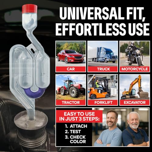Combustion Leak + Head Gasket Test Kit - Over 100 Tests - Includes 8oz Leak-Detection Fluid, Tester + Nozzle - Made in USA - Detect Leaks Quickly For Most Engine Systems - Fuel, Boost, Coolant & More