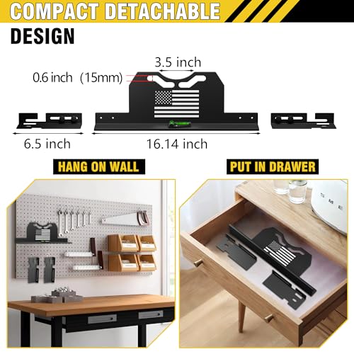 2026 Upgraded Wheel Alignment Tool, 2 PCS Toe Alignment Tool Plates Without Removing Calipers, Wheel Alignment Kit with 2 Measuring Tapes, Compatible with Most Cars and SUVs