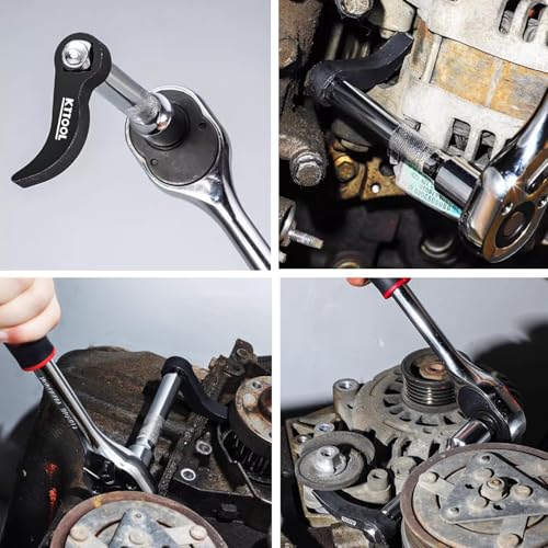 9 Pcs Pry Bar Wrench Adaptor Head Set, Crowbar Adapter Head Tool, Half Shaft Removal Car Repairing Tools 1/2" 3/8" 1/4" D 8pt 4pt (Square) Profile, with Extension Bar - color: 9pc