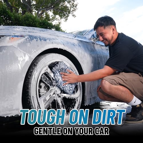 Chemical Guys, The Dually Dual-Surface Microfiber Car Wash & Drying Pad | Dual-surface pad scrubs and washes paint, glass, wheels and exterior, soft side for safe, scratch-free contact - size: 1 Pack, style: Wash Pad