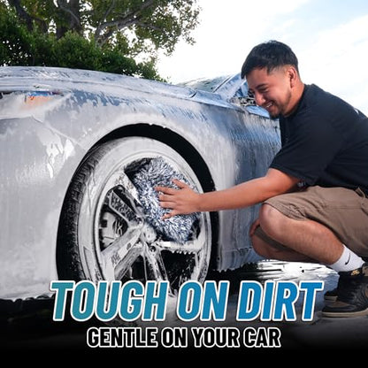 Chemical Guys, The Dually Dual-Surface Microfiber Car Wash & Drying Pad | Dual-surface pad scrubs and washes paint, glass, wheels and exterior, soft side for safe, scratch-free contact - size: 1 Pack, style: Wash Pad