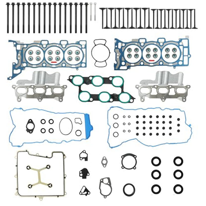 3.6 HS26376PT-5 Full Gasket Set with In/Ex Valve For Chevy Buick 2009-2016 | Fit for Chevy Tranverse GMC Arcadia Buick Enclave Saturn Outlook 3.6L V6 DOHC OE#ES72274 - color: For GM 3.6L 2007-2017 Kit 1