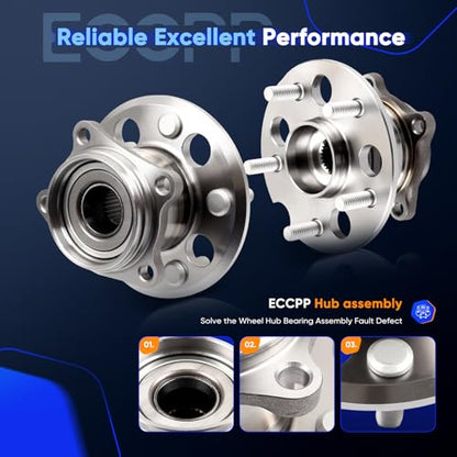 ECCPP 512338 Wheel Bearing Hub Assembly for Toyota for RAV4 2001-2005 | 5 lugs Pre-Greased Sealed - size: 512338