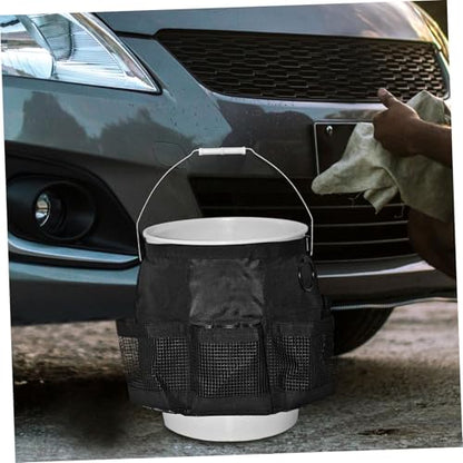 ABOOFAN 5 Gallon Bucket Tool Organizer Bag Multiple Pockets Waterproof Car Wash Tool Storage Caddy for Fishing and Outdoor Use Heavy-Duty Bucket Pouch for Garden and DIY Projects