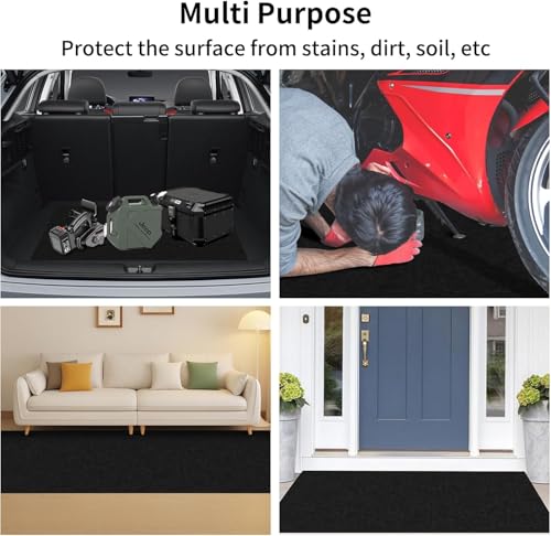 A A IN Oil Spill Mat (36" x 59"), Garage Floor Mat, Absorbent Oil Pad, Premium Maintenance Mat, Waterproof, Protect Garage Surface from Spill & Stain, Reusable, Washable, Durable, Black, 1PCS