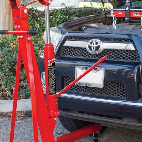 Big RED Torin Hydraulic Long Ram Jack with Double Piston Pump and Clevis Base (Fits: Garage/Shop Cranes, Engine Hoists, and More): 8Ton (16,000 lb.) Capacity, Red - style: 8 TON/DOUBLE PUMP