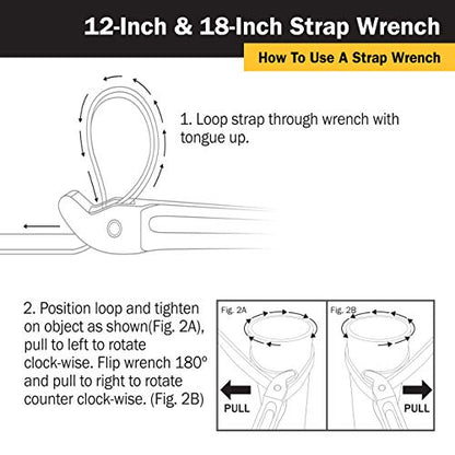 Titan 21316 18-Inch Strap Wrench - size: 18" Handle