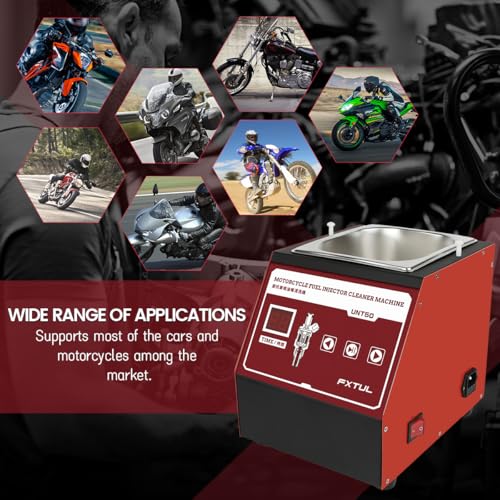 UNT50 Fuel Injector Cleaner Machine, Ultrasonic Pulse Cleaning System | Easy One-Touch Operation, On-Car & Bench Cleaning, 1300ml Stainless Tank, for Cars, Motorcycles & Marine, Gasoline & Diesel
