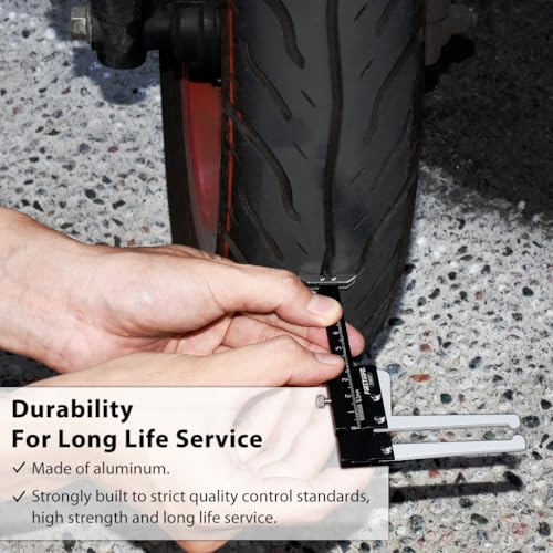 FIRSTINFO F3927 Taiwan Manual Auto Brake Disc Depth Gauge, Tire Tread Depth Measuring Caliper, 0-60mm Metric Gauge Ruller