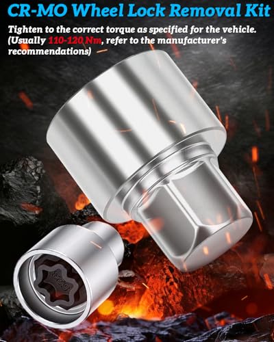 523 Locking Lug Nut Removal Tool Compatible with Volkswagen | Wheel Lock Key for VW VAG , Anti Theft Wheel Socket, Quick Removal Of Locking Lug Nuts - style: 523 universal lug nut lock key remover