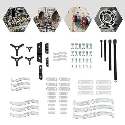 Gear Hub Pulley Puller Bearing Separator 2 & 3 Jaw 3" 4" 6" 8" External Internal Bearing Puller Kit, High-Strength Puller Set for Remove of Gears, Hubs, Ball Races, Bearings and Pulley