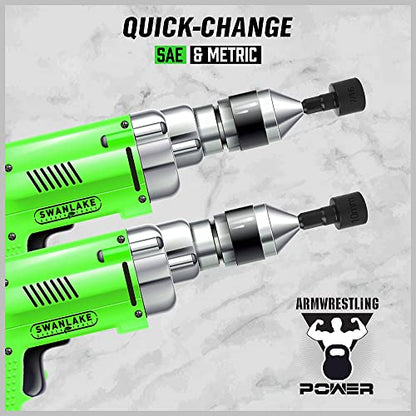 SWANLAKE 20PCS Power Nut Driver Set for Impact Drill, 1/4” Hex Head Drill Bit Set SAE and Metric - style: 20PCS Standard Version