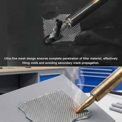 5 PCS Plastic Welding Mesh, Stainless Steel Wire Mesh Screen for Car Bumper Repair, Thermoplastic Repairs Weld Kit for Window Screen Fireplace Net, Universal Car Accessories