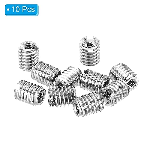 PATIKIL Thread Adapters Sleeve Reducing Nut, 10 Pcs M4*0.7 Male to M2*0.4 Female Repairing Insert Nut Screw Reducer Conversion Stainless Steel Fastener 5mm - size: M2xM4x5mm
