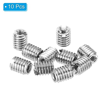 PATIKIL Thread Adapters Sleeve Reducing Nut, 10 Pcs M4*0.7 Male to M2*0.4 Female Repairing Insert Nut Screw Reducer Conversion Stainless Steel Fastener 5mm - size: M2xM4x5mm