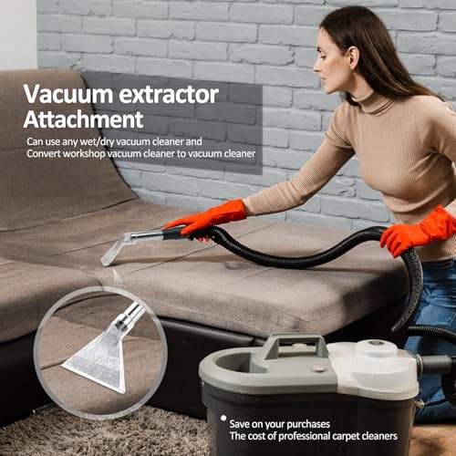 2 Set Universal Clear Wet Dry Vac Attachments, Compatible with Shop-VacBrand Extractor, Clear Squeegee Head for 1-1/4" 1-7/8" 2-1/2" Hoses, Carpet Cleaner and Car Detailing Kit - style: 2set
