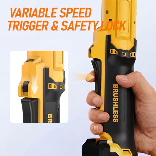 3/8" Cordless Ratchet Wrench Fit for Dewalt 20V Battery | 80FT-LBS Electric Ratchet Wrench with 5 Speeds, Sockets Set, Adapters and Tool Bag(No Battery)