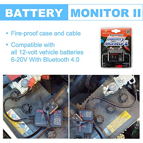 Battery Monitor BM2 BM3 Bluetooth 4.0 Wireless Battery Tester 12V Automotive Battery Load Tester,Automotive Charging and Cranking System Monitor Digital Battery Analyzer for Android & iOS