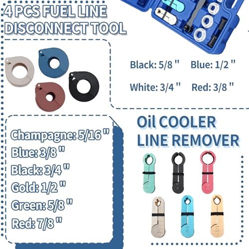 Master Quick Disconnect Tool Kit with Fuel and AC Disconnect Pliers Fuel Line Disconnect Tool Set AC Line Removal Tool - color: Blue