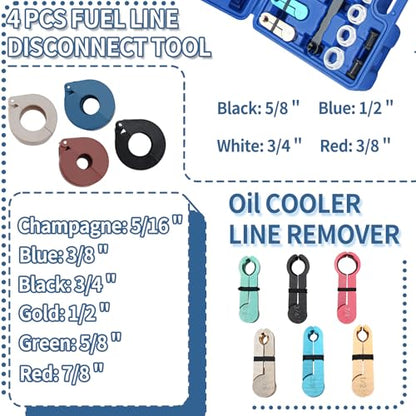 Master Quick Disconnect Tool Kit with Fuel and AC Disconnect Pliers Fuel Line Disconnect Tool Set AC Line Removal Tool - color: Blue