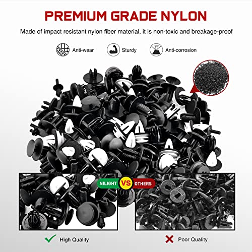 Nilight 120PCS Car Retainer Clips Fastener Remover 5mm 6mm 7mm 9mm 10mm Expansion Screws Replacement Kit Bumper Push Rivet Clips for GM BMW Honda Mercedes-Benz, 2 Years Warranty - color: For GM BMW Honda Mercedes-Benz - 120 Clips 5mm 6mm 7mm 9mm 10mm
