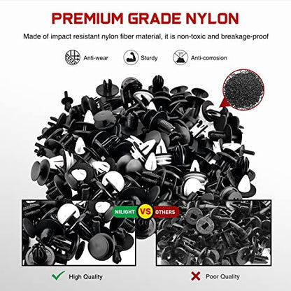 Nilight 120PCS Car Retainer Clips Fastener Remover 5mm 6mm 7mm 9mm 10mm Expansion Screws Replacement Kit Bumper Push Rivet Clips for GM BMW Honda Mercedes-Benz, 2 Years Warranty - color: For GM BMW Honda Mercedes-Benz - 120 Clips 5mm 6mm 7mm 9mm 10mm