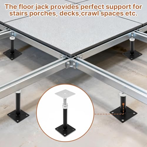 8 Pcs House Floor Jacks, 5" to 8" Adjustable Height | House Jacks for Leveling, Floor Leveling Support, Screw Jack Post for Home Leveling, Basement, Porches, Roof Beams and Decks - size: 5" to 8"