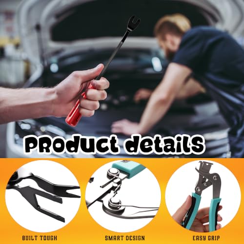 8 Pcs Car Clip Pliers Automotive Disassembly Tools Automotive Snap Ring Pliers Electrical Disconnect Pliers Terminal Removal Tools for Cars Repair
