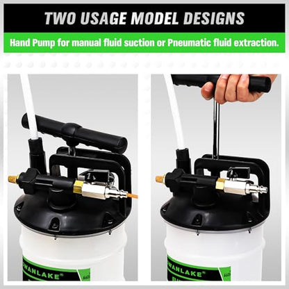 SWANLAKE 7 Liter Pneumatic/Manual Fluid Extractor Pump, Oil Changer Vacuum Fluid Extractor, Oil Change & Fluid-Change Tool - size: 7L